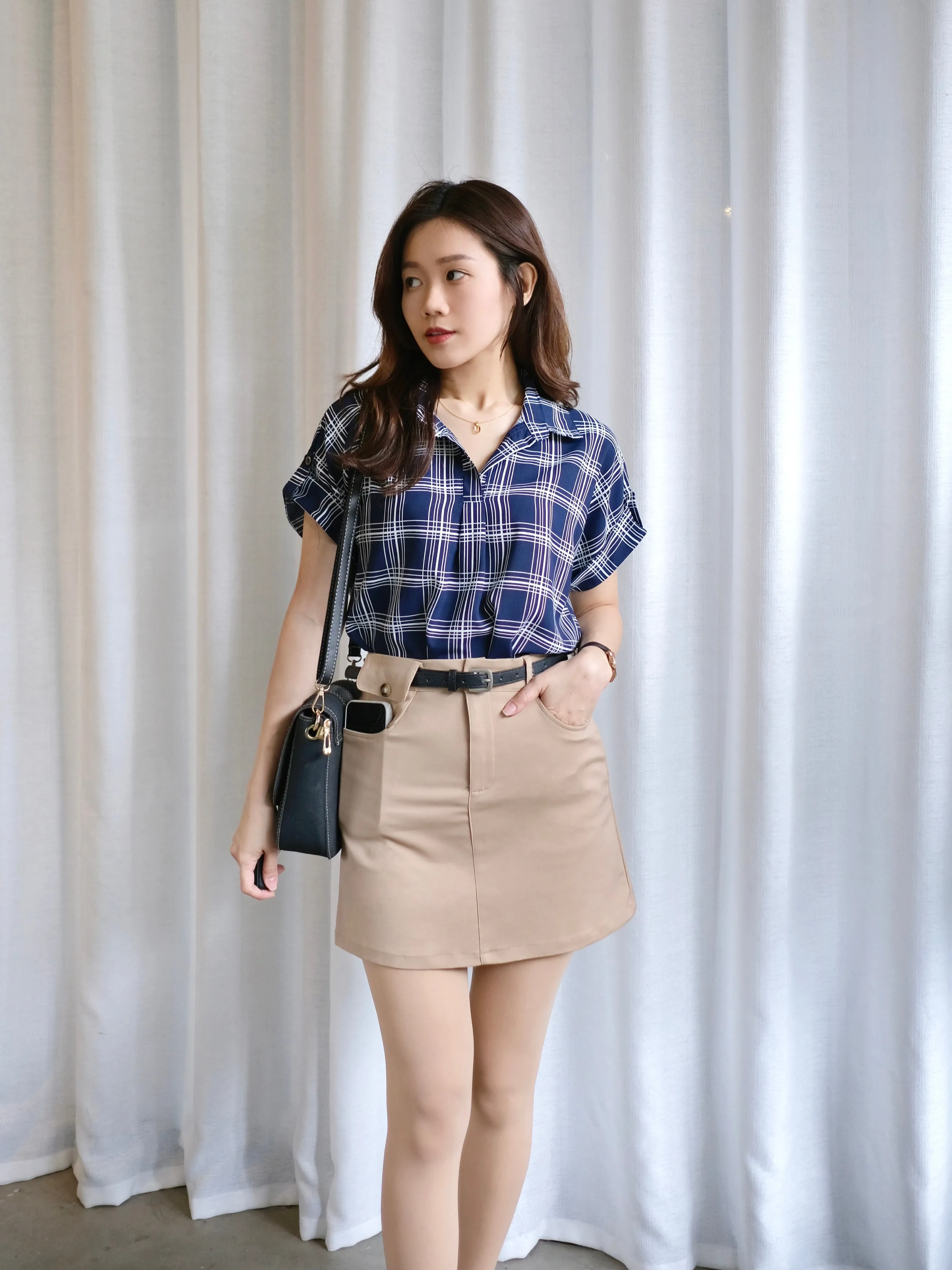 ACEWIN A-line Skirt with Belt (Size S-XL) 601289