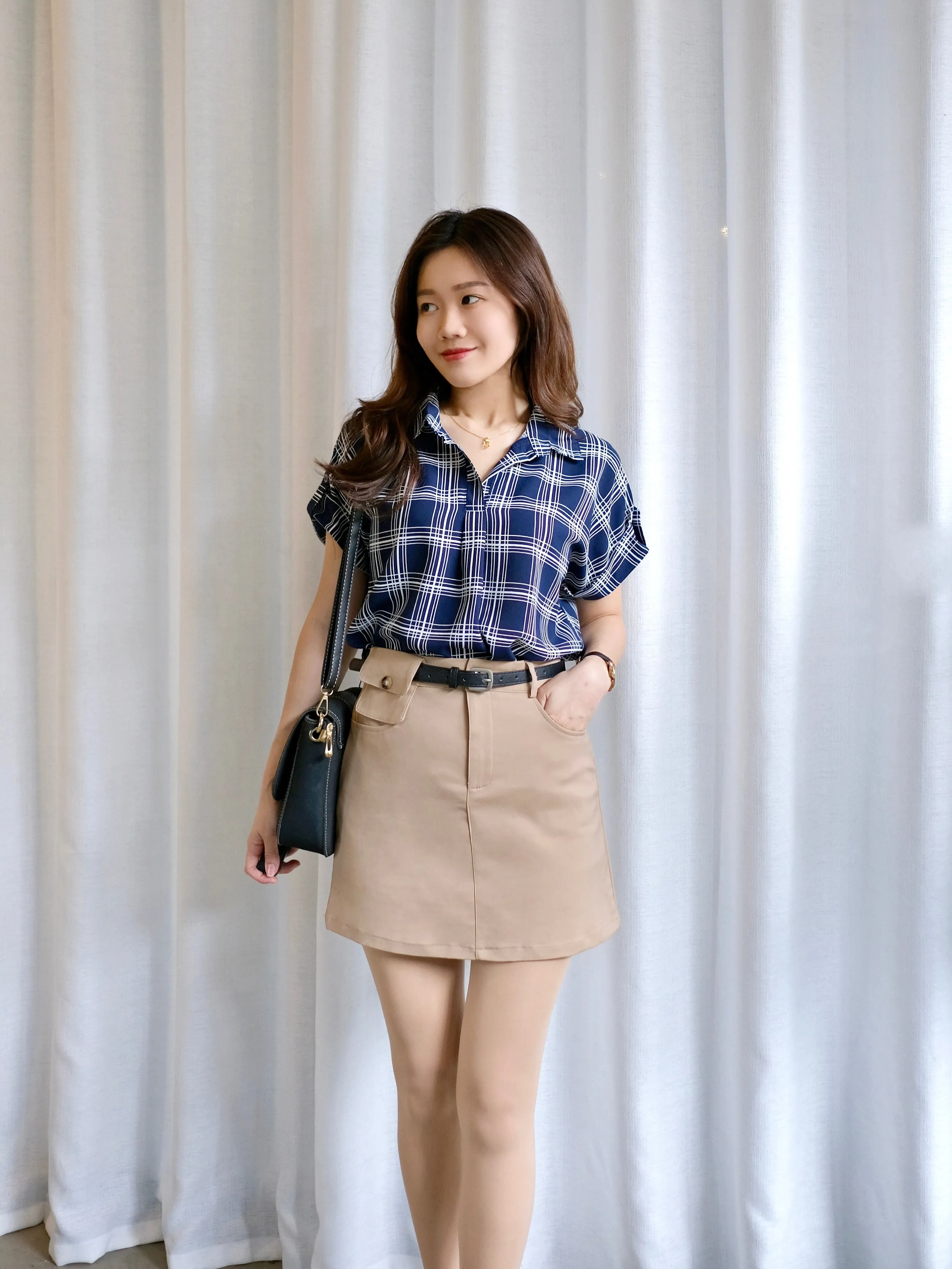 ACEWIN A-line Skirt with Belt (Size S-XL) 601289