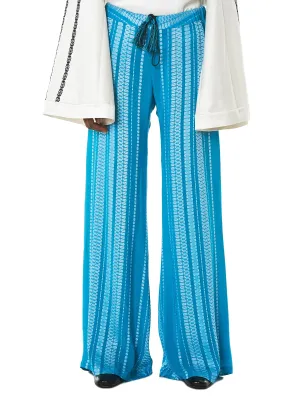 'Alcestes' Textured Silk Trouser (CLTR120-ALCESTES-AQUA)