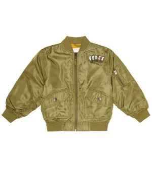 Bomber jacket with MOLO embroidery, green