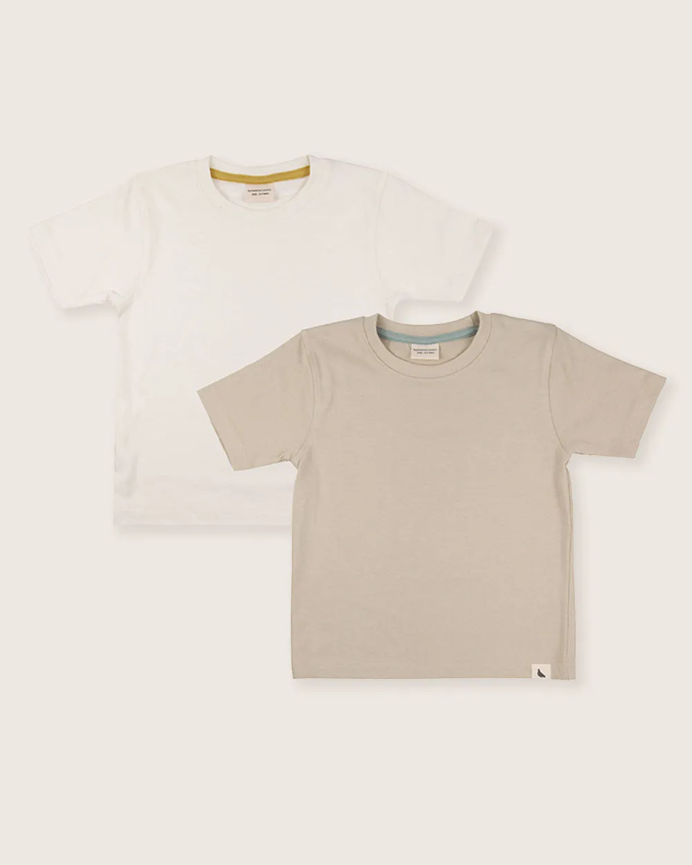 Ecru & Pumice Layering T-Shirt - 2 Pack