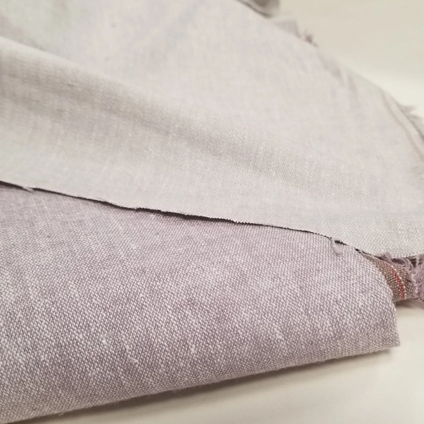 End of BOlt: 2 yards of Fashion Cotton Linen Spandex Stretch Two Tone Silver Gray Woven-remnant