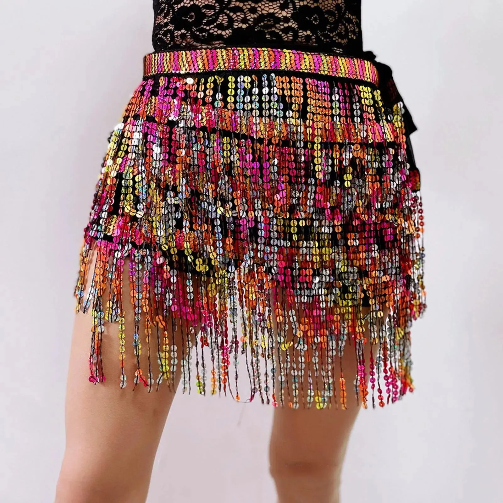 Fashion Glitter Sequined Night Club Wear Pencil Hip Package Mini New Skirt