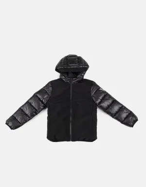 Guess Kids Hooded Puffer Black Jacket