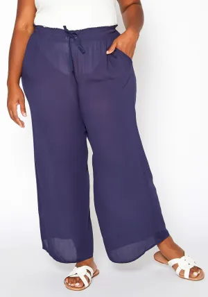 Hi Curvy Plus Size Women High Waist Palazzo Pants