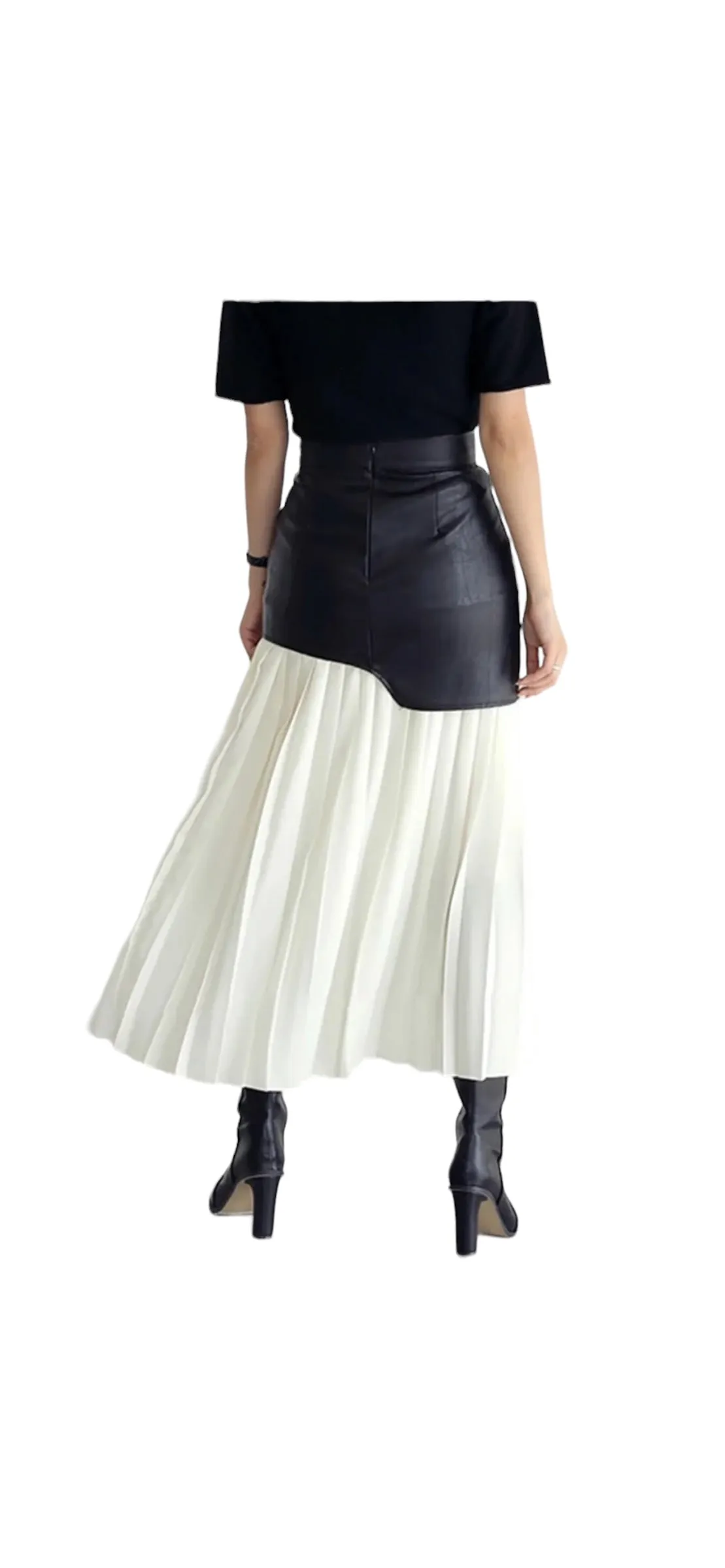 Leather pleated Skirt