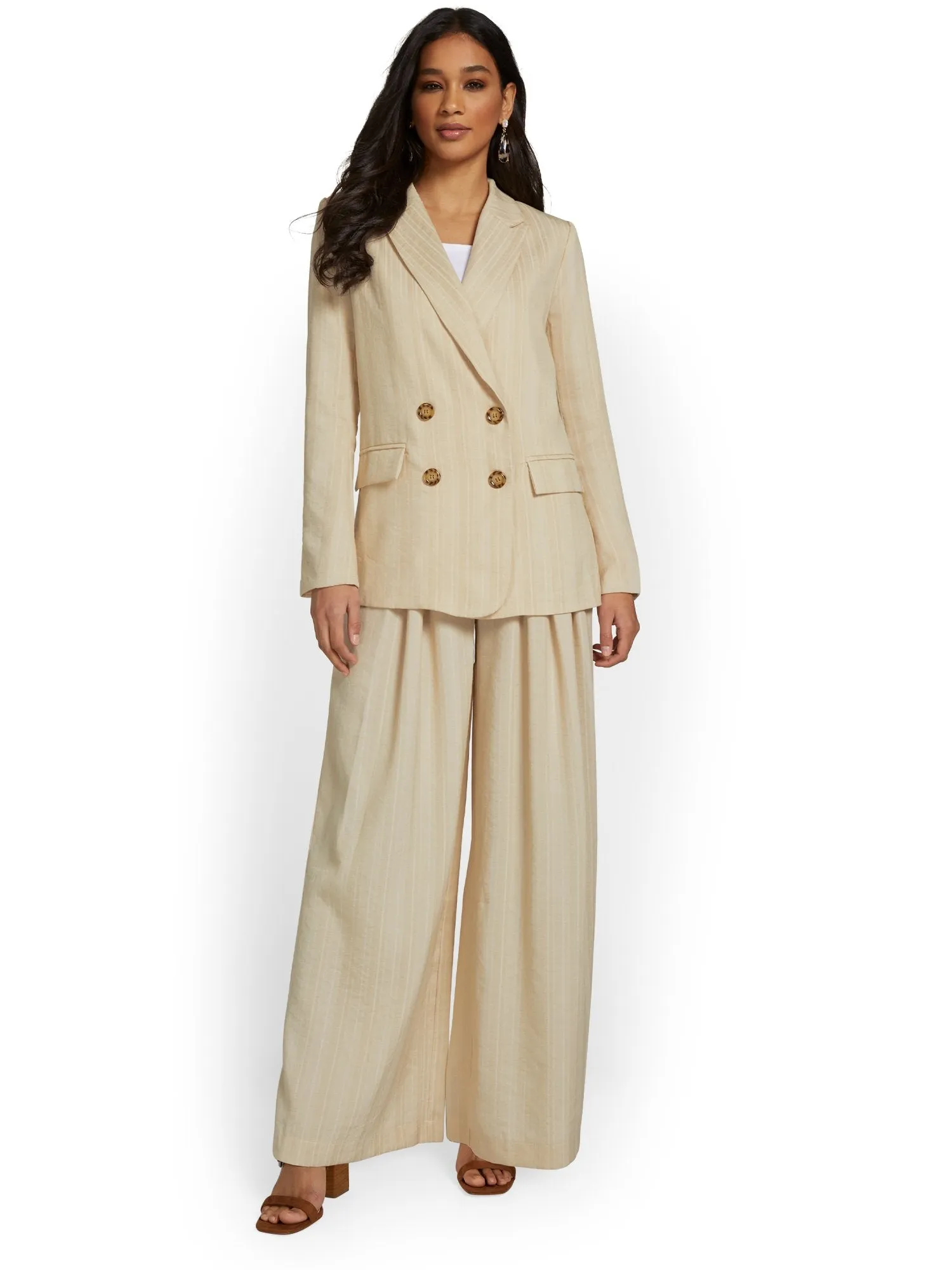 Luxy USA 2-Piece Blazer & Wide-Leg Pant Set - Brands We Love