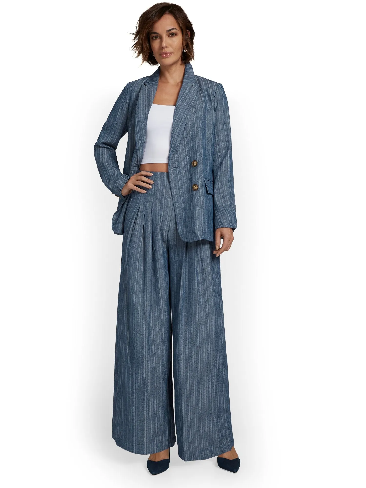 Luxy USA 2-Piece Blazer & Wide-Leg Pant Set - Brands We Love