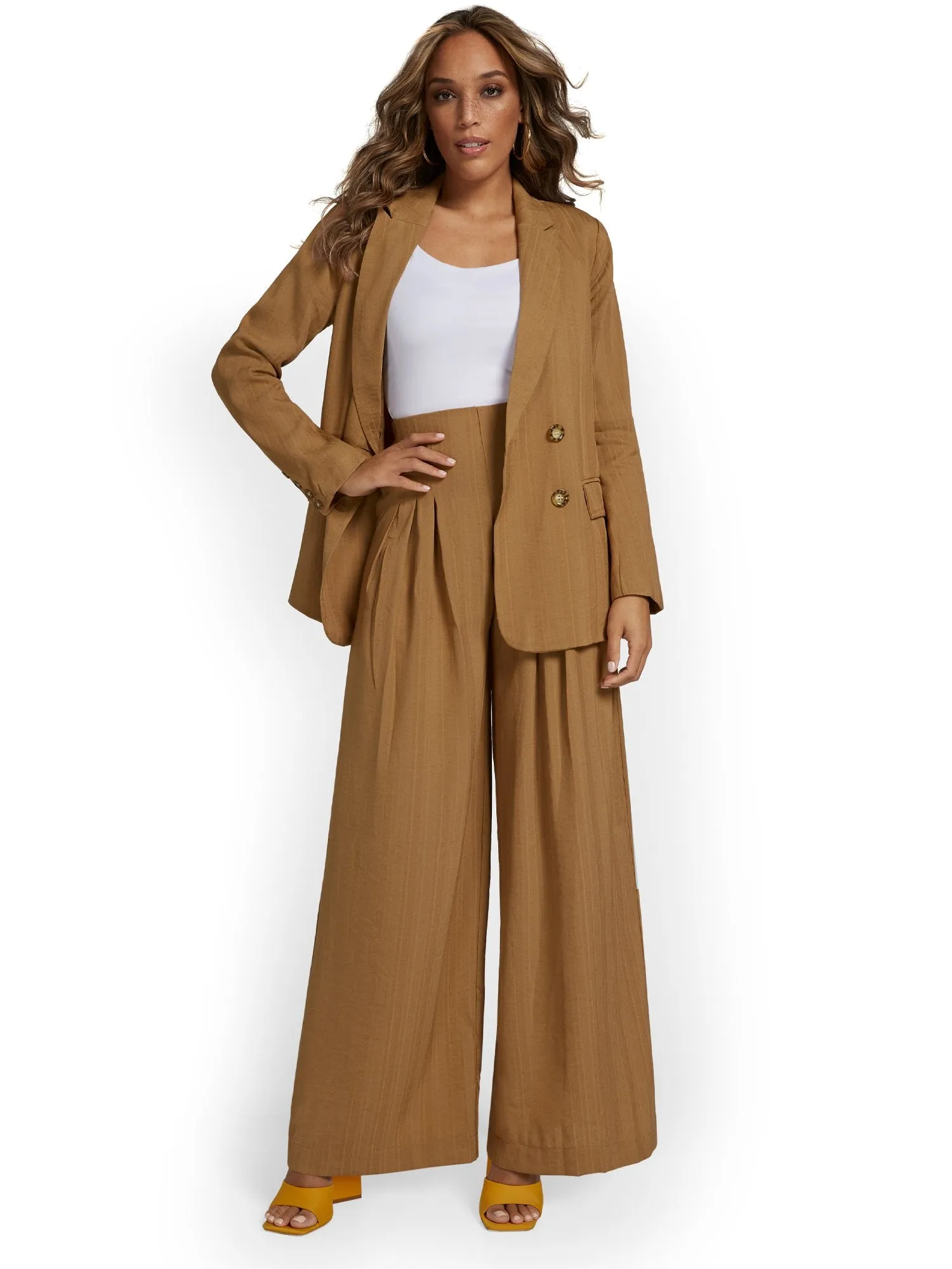 Luxy USA 2-Piece Blazer & Wide-Leg Pant Set - Brands We Love