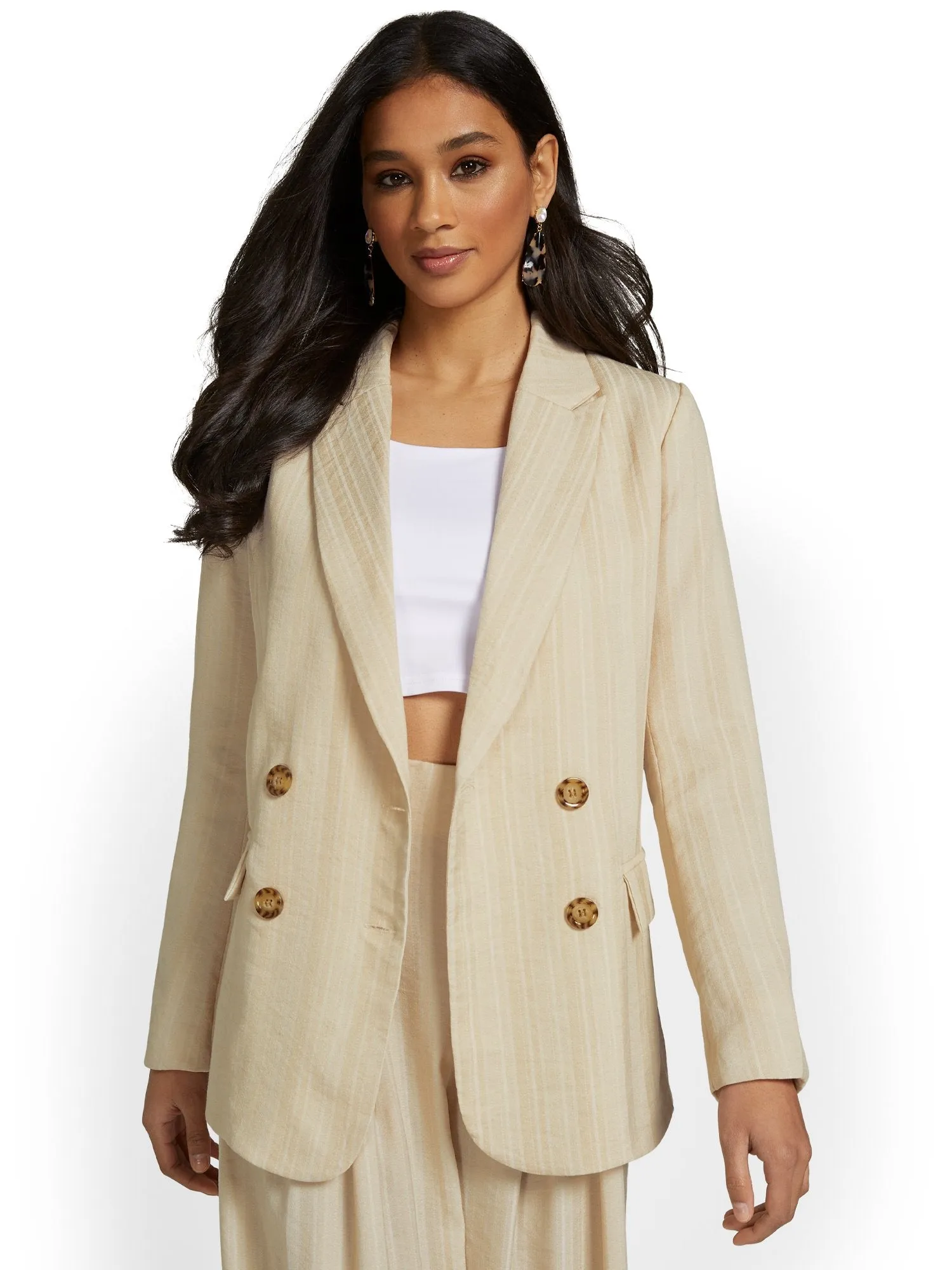 Luxy USA 2-Piece Blazer & Wide-Leg Pant Set - Brands We Love