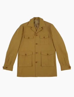 Mustard Herringbone Cotton & Linen Field Jacket