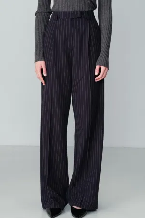 Neve Navy Pinstripe Pant