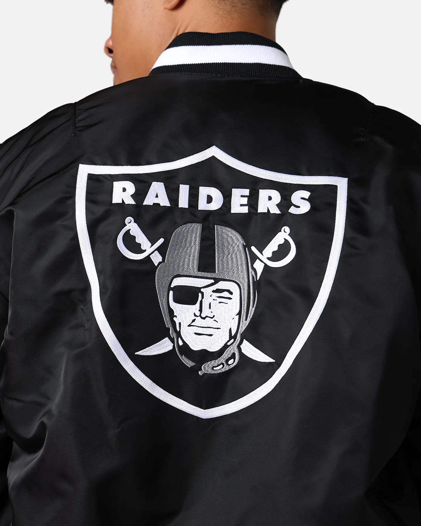 New Era X Alpha Series X NFL Las Vegas Raiders MA-1 Bomber Jacket Black