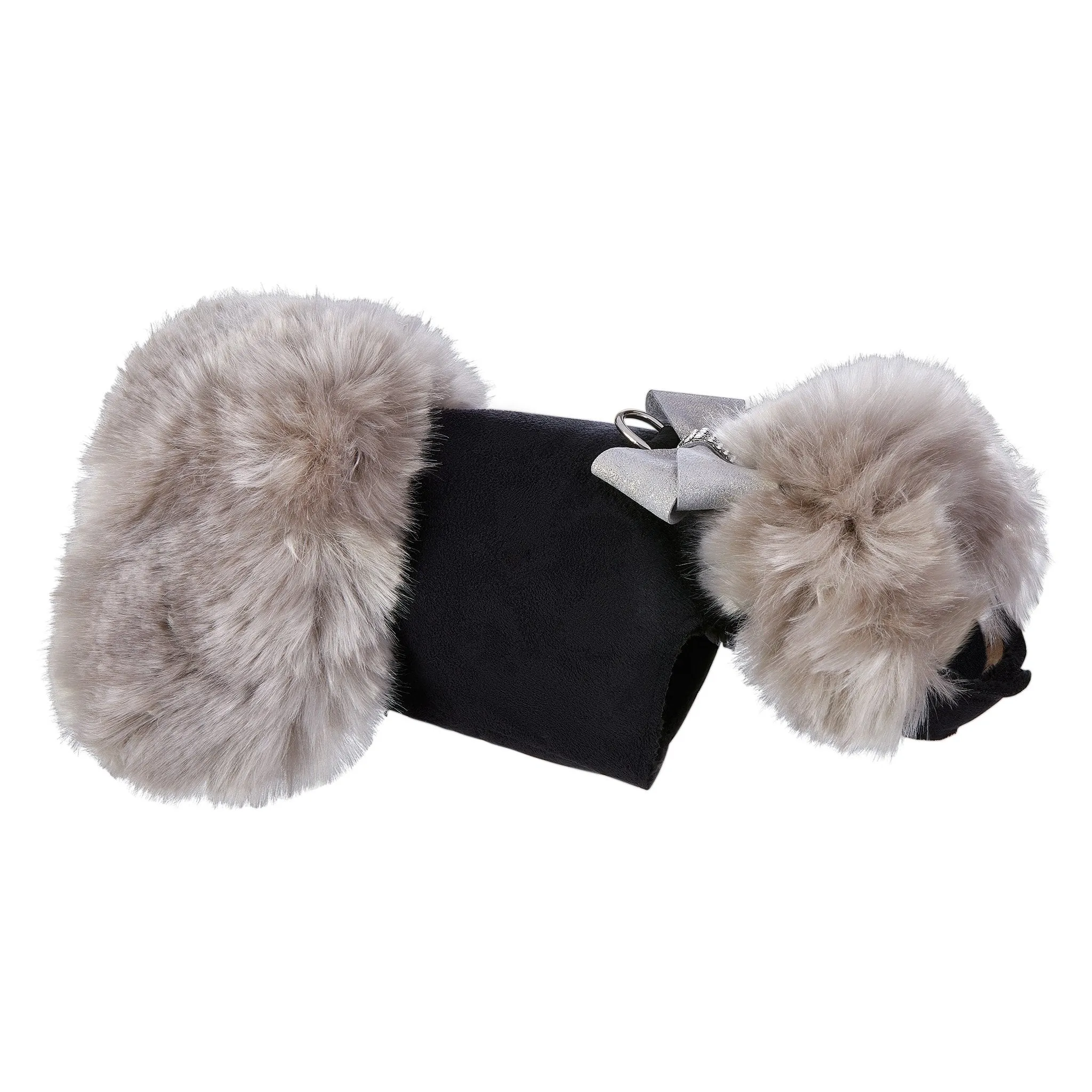 Platinum Glitzerati Nouveau Bow Soft Silver Fox Fur Coat