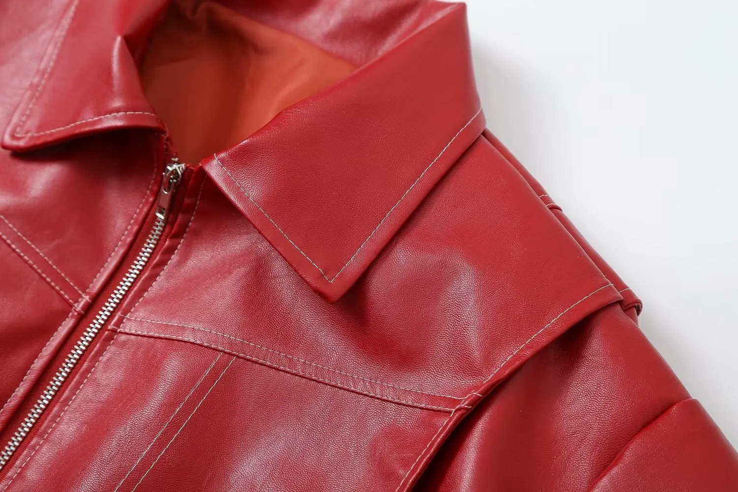 Pre Order:  Zip-Up Vegan Leather Jacket