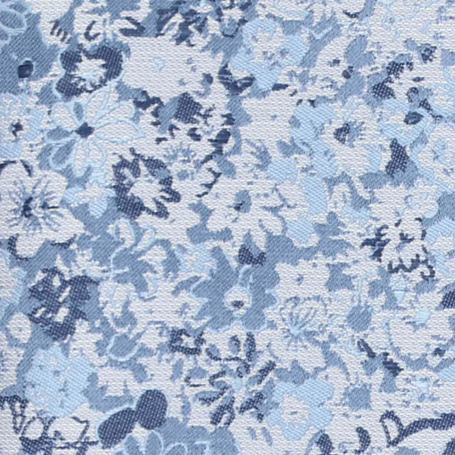 Steel Blue Member Floral Silk/Viscose Slim Necktie, 2.5" Width