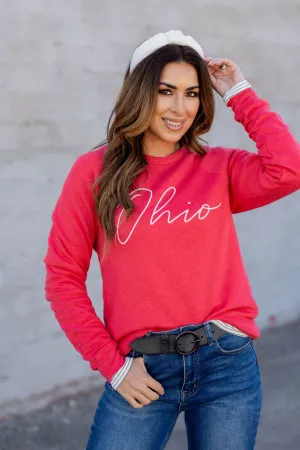 Thin Cursive Ohio Graphic Crewneck