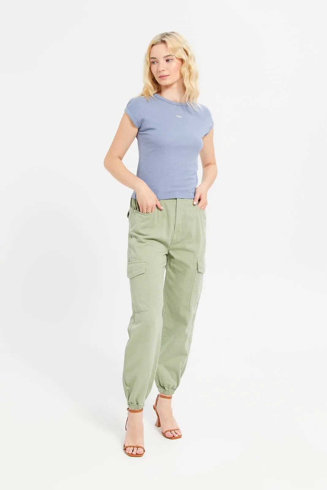 Women Olive Jogger Pants