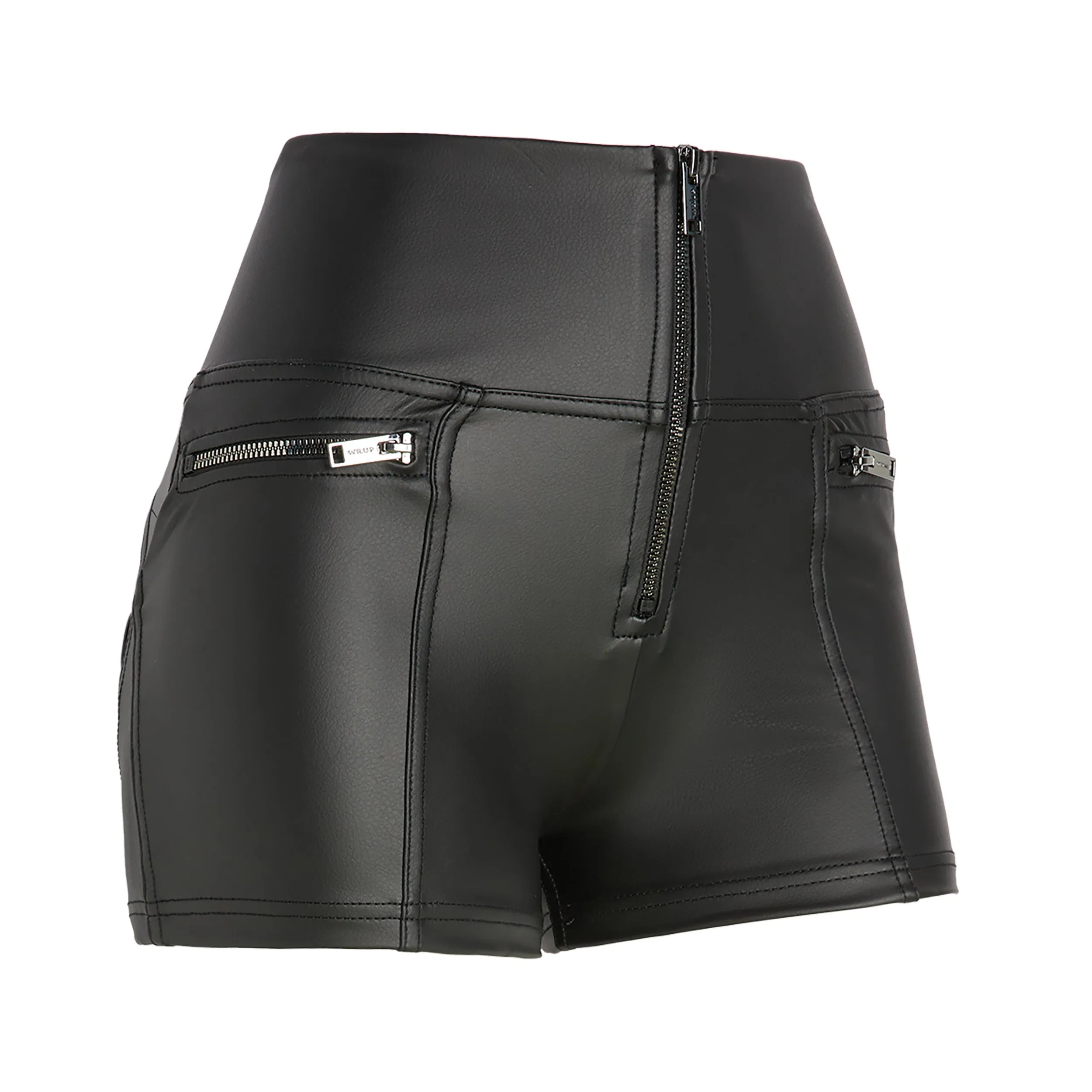 (WRUP10HS433-N) Faux Leather WR.UP® Black Shorts